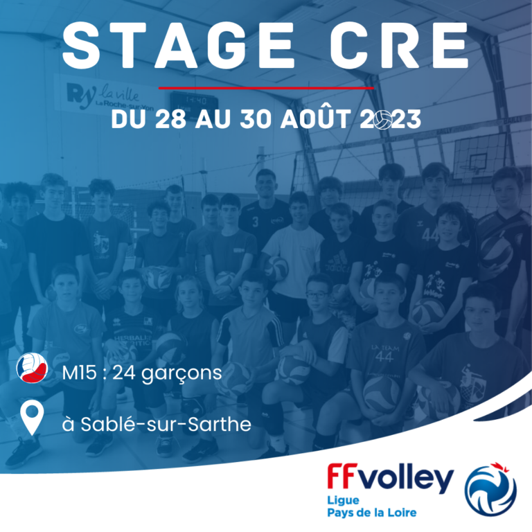 stage CRE Volley PDL aout 2023