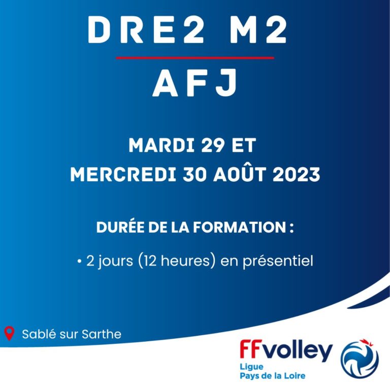 Formation AFJ Volley Accueil Formation Jeunes aout 2023