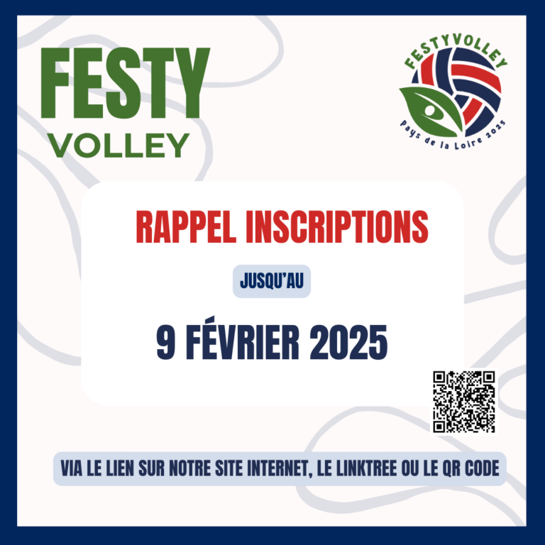 rappel inscriptions festyvolley 2025