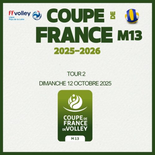 Tour 2 Coupe de France volley m13 Pays de la Loire 2025 2026