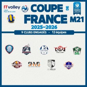 Clubs engages m21 Coupe de France volley Pays de la Loire 2025 2026