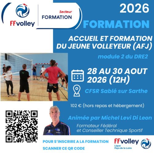 Formation Volley 2026 Accueil et Formation Jeune Volleyeur