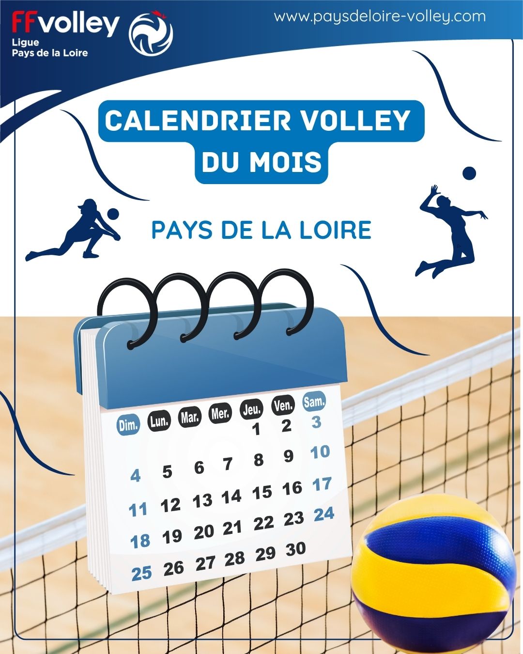 calendrier volley pays de la loire