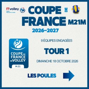 Annonce Tour 1 Coupe de France m21m Pays de la Loire 2026 2027