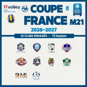 Clubs engages m21 Coupe de France volley Pays de la Loire 2026 2027
