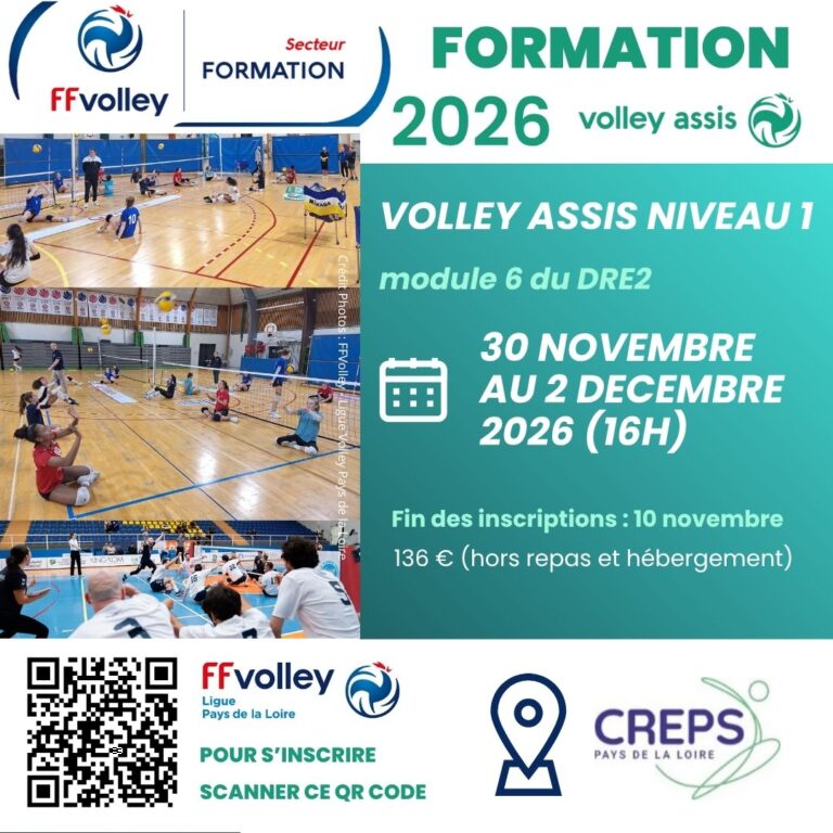 Formation Volley 2026 M6 DRE2 Volley Assis Niveau 1