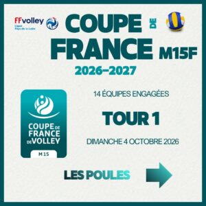Tour 1 Coupe de France volley m15f Pays de la Loire 2026 2027