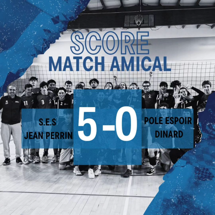SES JP et PE Dinard Score Section Sportive Jean Perrin vs Pôle Espoir Dinard score (5-0)